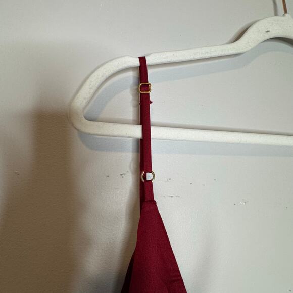 Show Me Your Mumu Mariah Red Ruby Satin Wrap V-Neck Evening Dress Size 3XL NWT - Picture 8 of 11